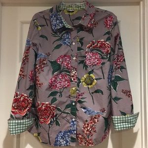 Gorgeous Boden Lavender Botanical Print Shirt US14